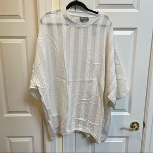 ASOS Design Relaxed Fit Beige Men’s Striped Mesh T-Shirt